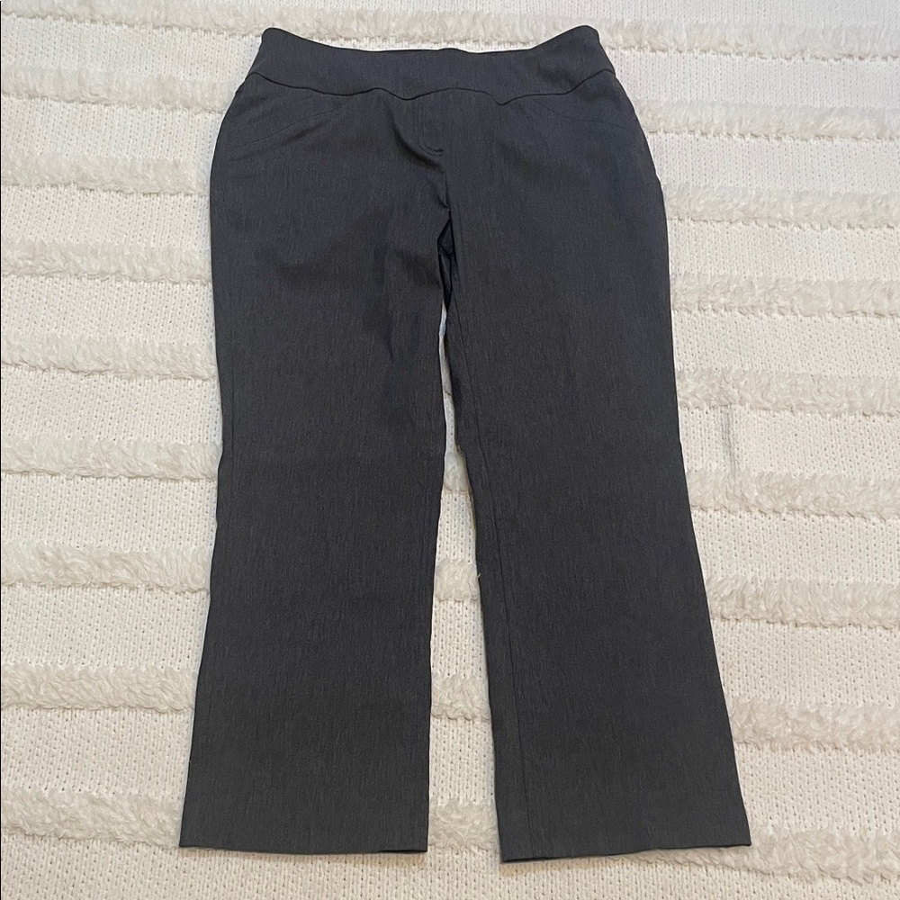 Alia Gray pull on Pants relaxed fit wide comfort elastic waist wrinkle resistant